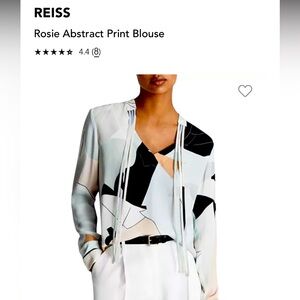 Reiss NWT Rosie Abstract print blouse
